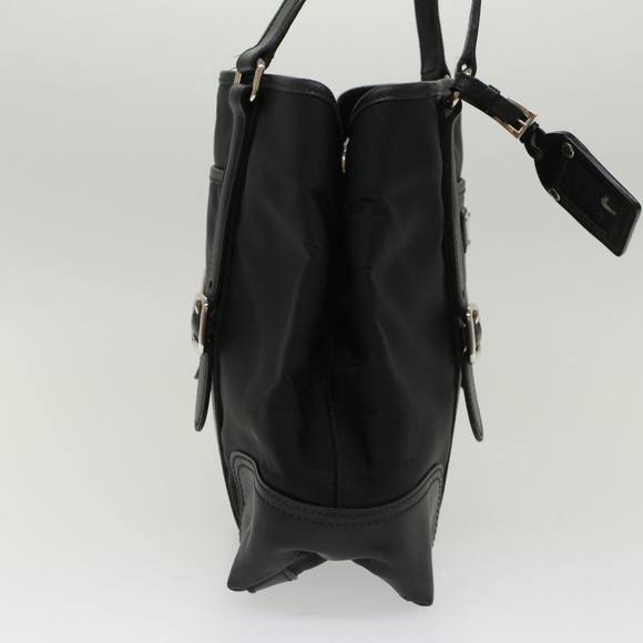 PRADA Tote Bag Leather Nylon Black Auth 48131 - Picture 4 of 16